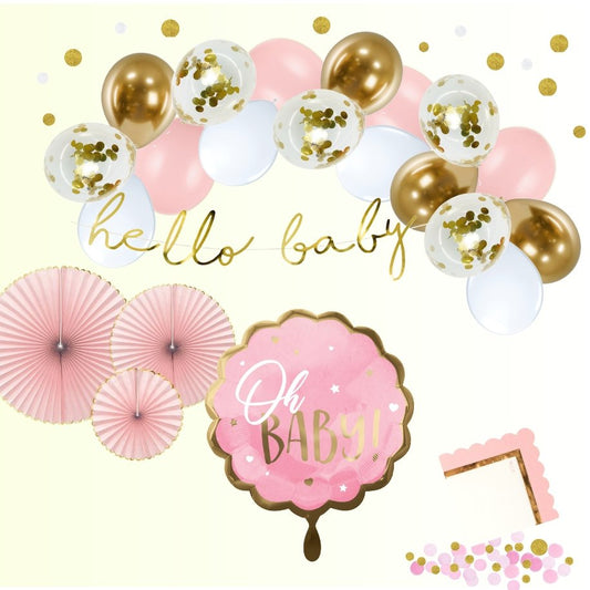 Babyparty "Oh Baby Girl" 43-teilig - Party im Karton