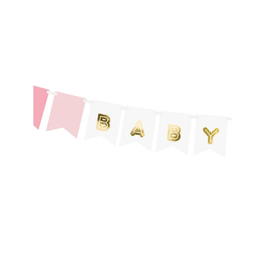 Banner Girlande "Baby Girl" - Party im Karton