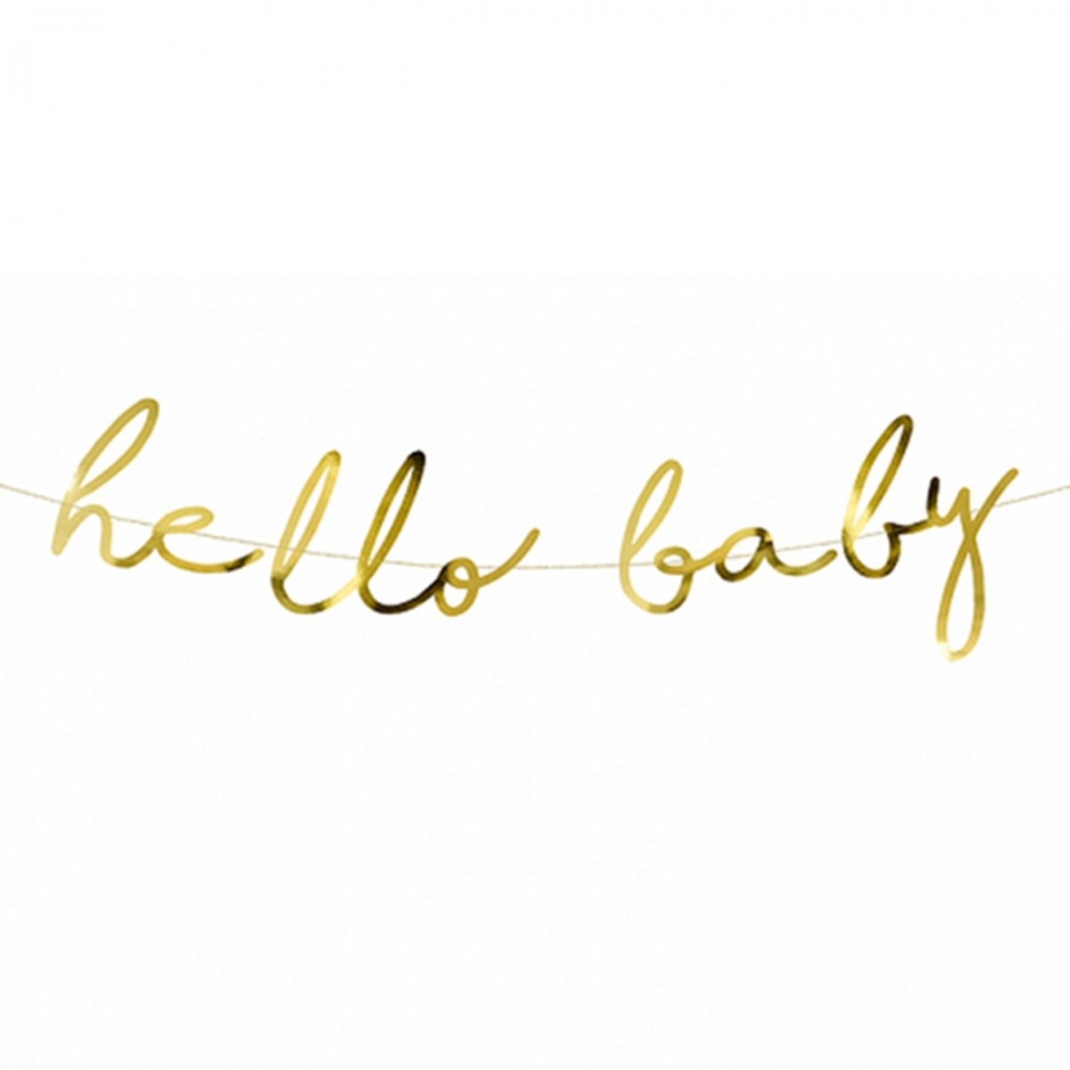 Banner Girlande "Hello Baby" - Party im Karton