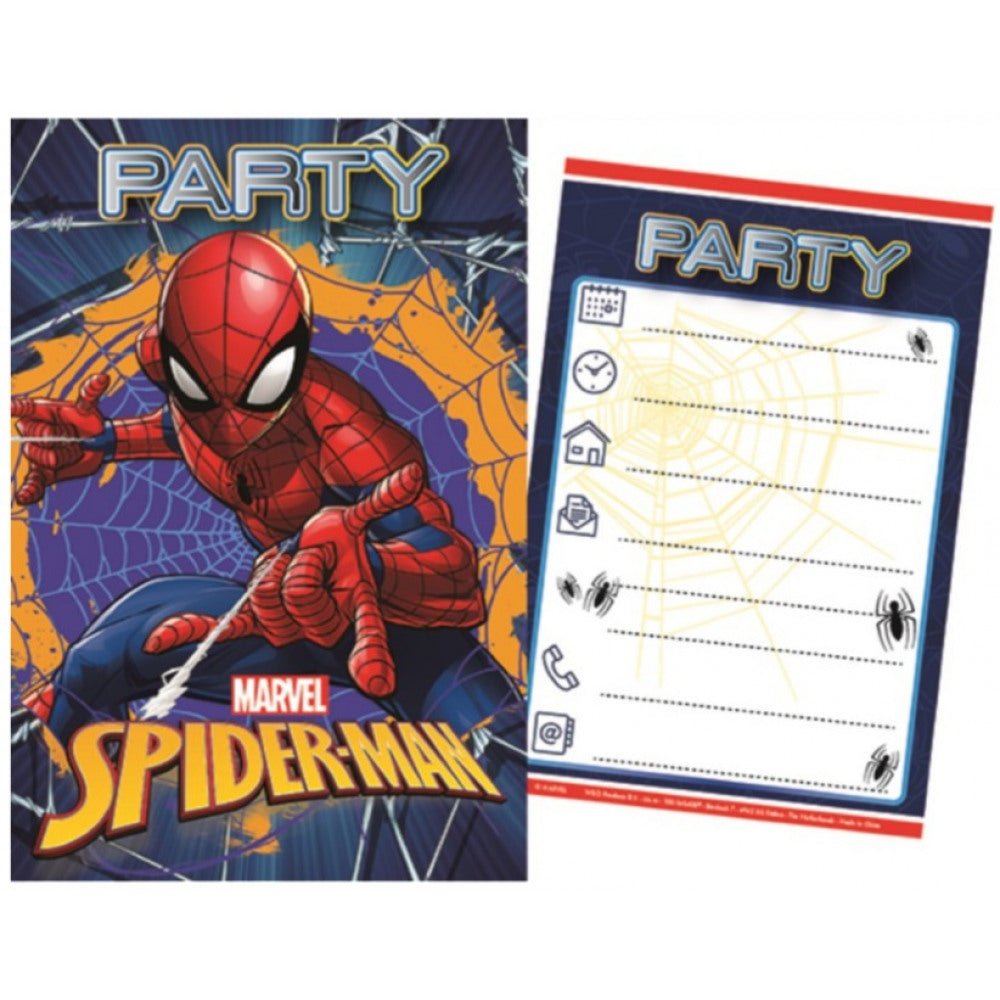 Einladung "Spiderman" - 5 Stück - Party im Karton