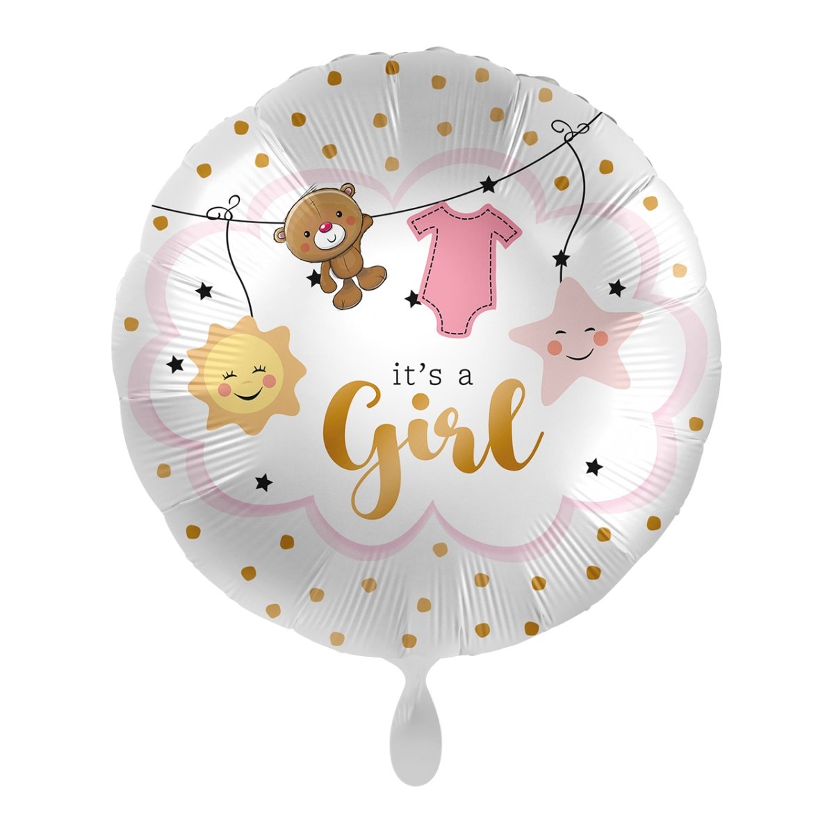 Folienballon "Baby Girl" 43cm - Party im Karton