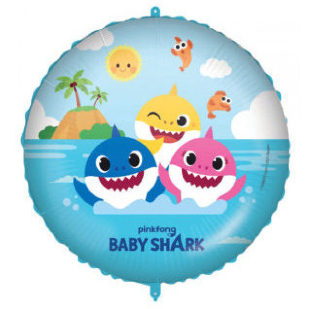 Folienballon "Baby Hai - Hurra" 46cm - Party im Karton