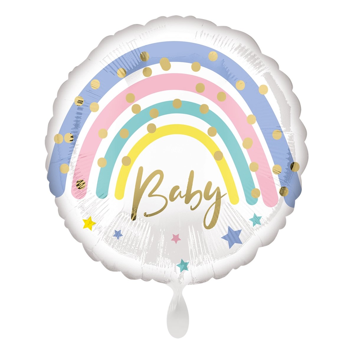 Folienballon "Baby Pastell Regenbogen" 43cm - Party im Karton