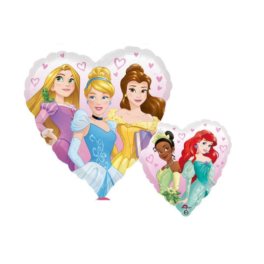 Folienballon "Disney Prinzessinnen Herz" 43cm - Party im Karton