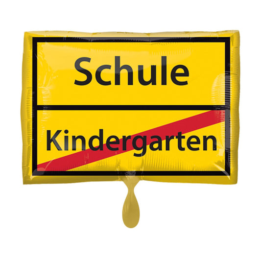 Folienballon Einschulung "Kindergarten - Schule" 50cm - Party im Karton