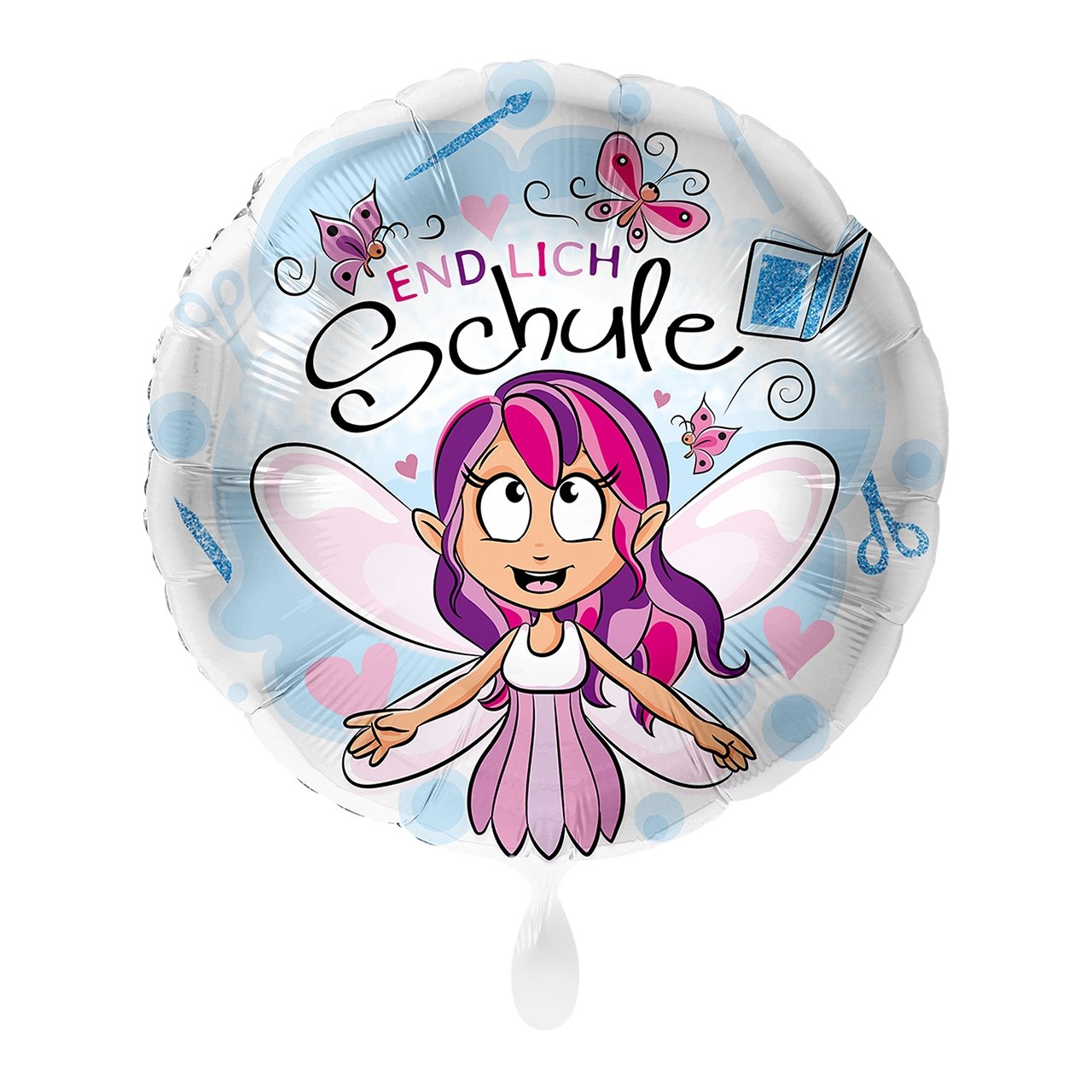 Folienballon "Endlich Schule - Fee" - partyimkarton