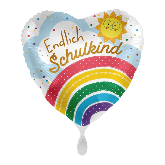 Folienballon "Endlich Schulkind - Herz" - partyimkarton