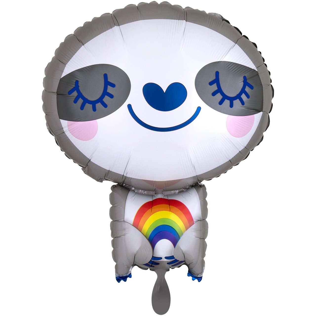 Folienballon "Faultier Rainbow" 50cm - Party im Karton