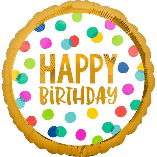 Folienballon "Happy Birthday" 43cm - Party im Karton