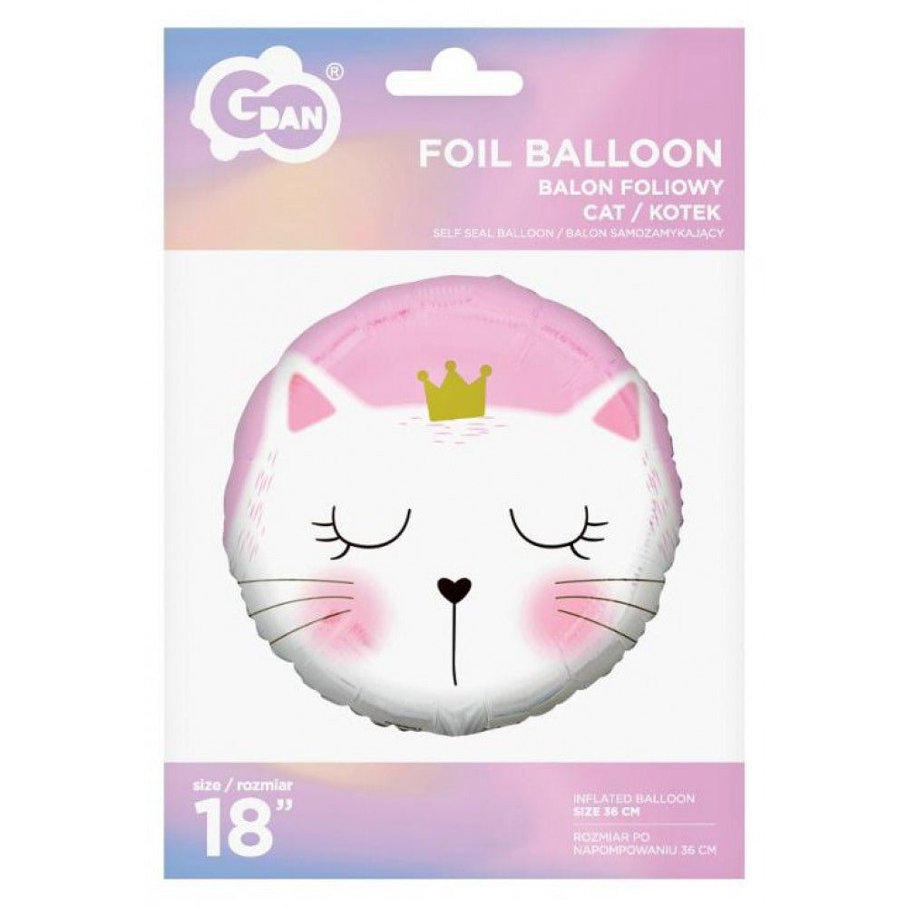 Folienballon "Katze" 36cm - Party im Karton
