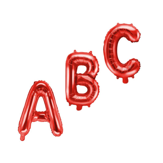 Folienballon Set "ABC" - Rot - 35cm - Party im Karton