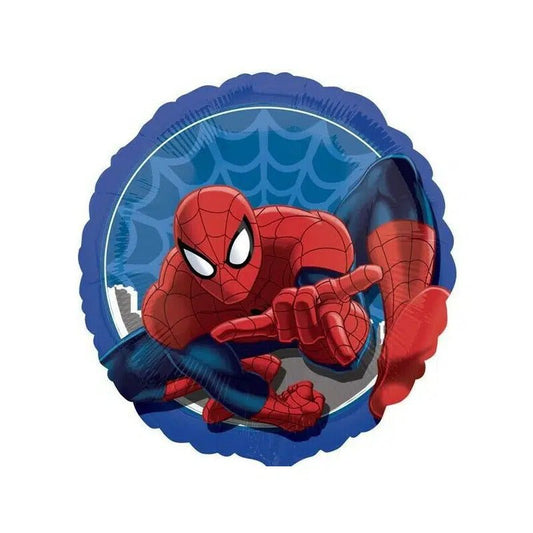 Folienballon "Spiderman rund" 45cm - Party im Karton