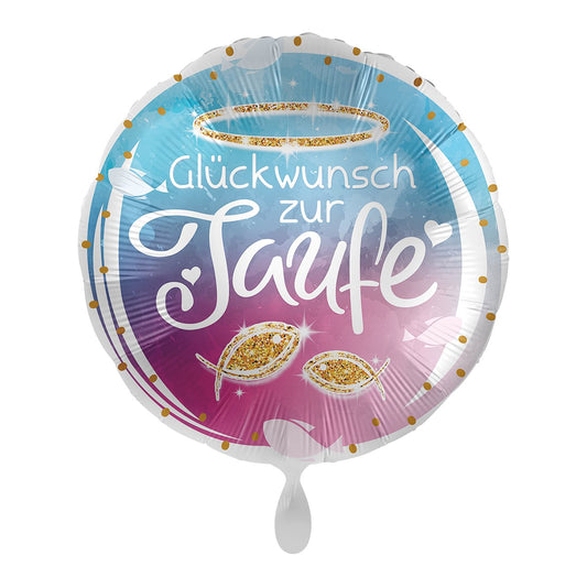 Folienballon "Taufe Glückwunsch" 43cm - Party im Karton