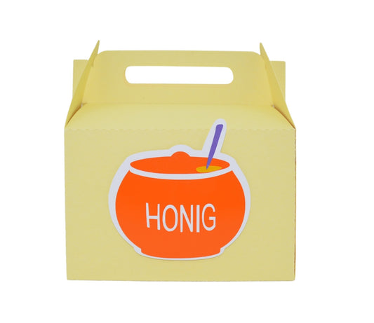 Gastgeschenkbox "Honigtopf" - Party im Karton