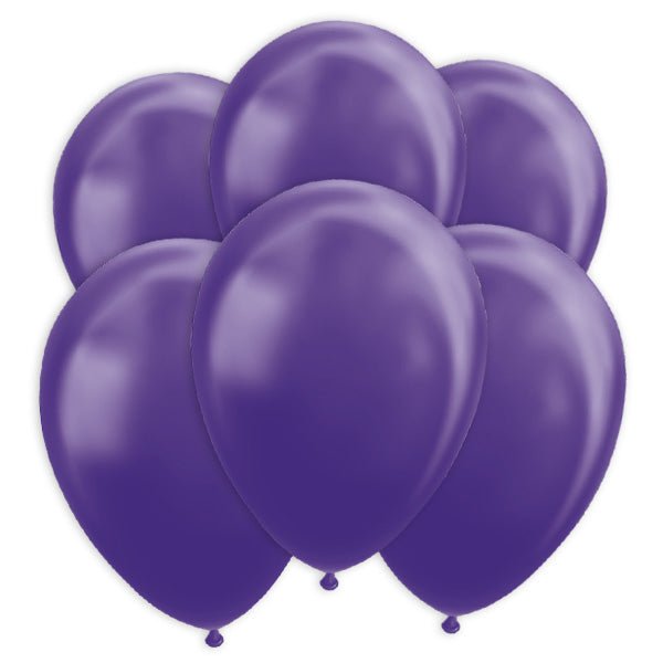 Luftballons Violett Metallic - 10 Stück - 30cm - Party im Karton