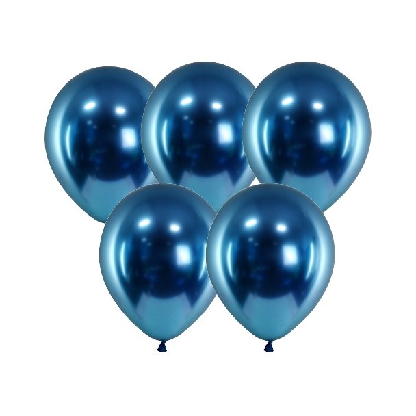 Miniballon Glossy Blau - 10 Stück - 13cm - Party im Karton