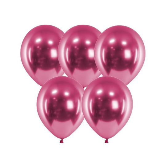 Miniballon Glossy Pink - 10 Stück - 13cm - Party im Karton