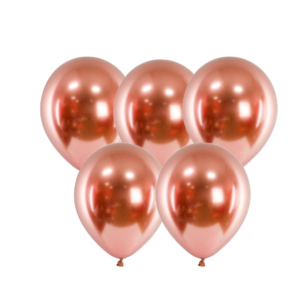 Miniballon Glossy Rosegold - 10 Stück - 13cm - Party im Karton