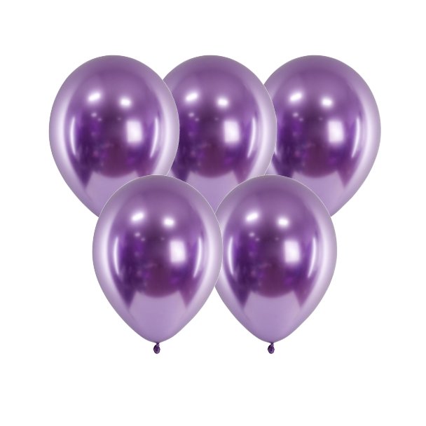 Miniballon Glossy Violett - 10 Stück - 13cm - Party im Karton