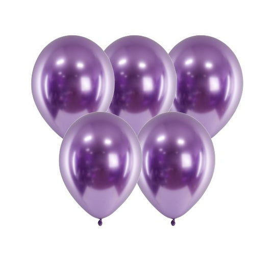 Miniballon Glossy Violett - 10 Stück - 13cm - Party im Karton