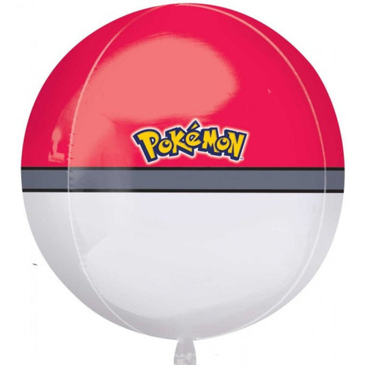 Orbz runder Folienballon "Pokeball" 40cm - Party im Karton