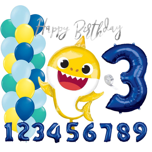 Partykarton "Baby Hai" 29 Teile - Party im Karton