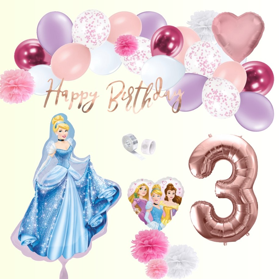 Partykarton "Disney Prinzessinnen" 63-teilig - Party im Karton