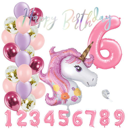 Partykarton "Einhorn" 29 Teile - Party im Karton