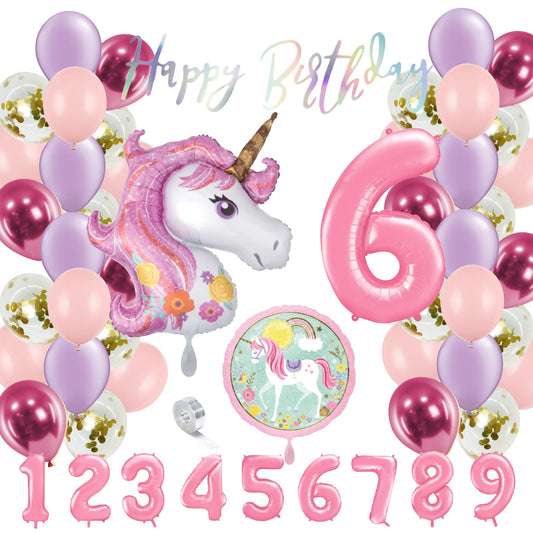 Partykarton "Einhorn" 55 Teile - Party im Karton