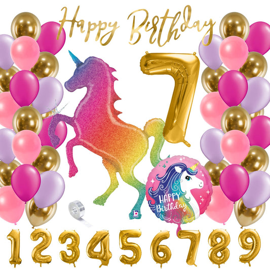 Partykarton "Einhorn" 55 Teile - Party im Karton