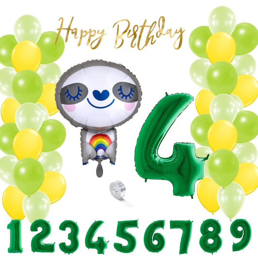 Partykarton "Faultier" 54 Teile - Party im Karton