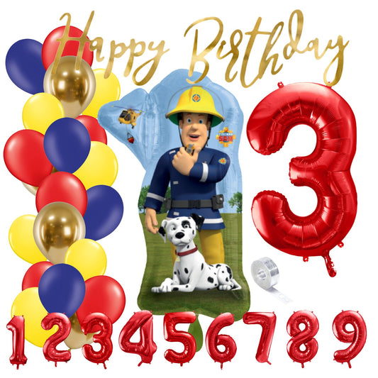 Partykarton "Feuerwehrmann Sam" 29 Teile - Party im Karton