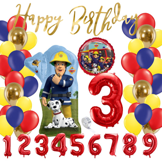 Partykarton "Feuerwehrmann Sam" 56 Teile - Party im Karton