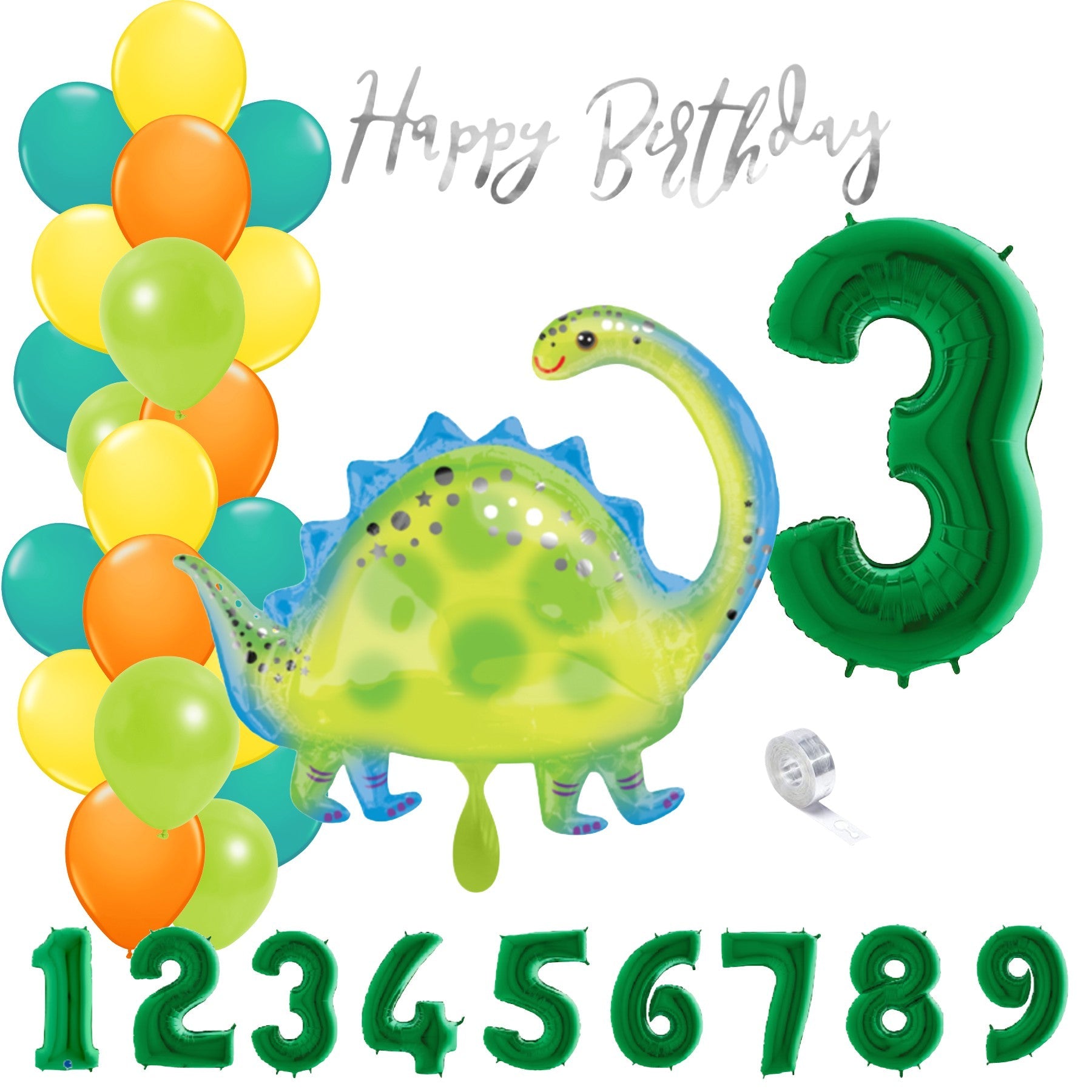 Partykarton "Happy Dino" 29 Teile - Party im Karton