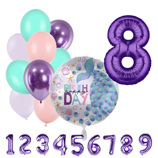 Partykarton "Meerjungfrau" 12 Teile - Party im Karton