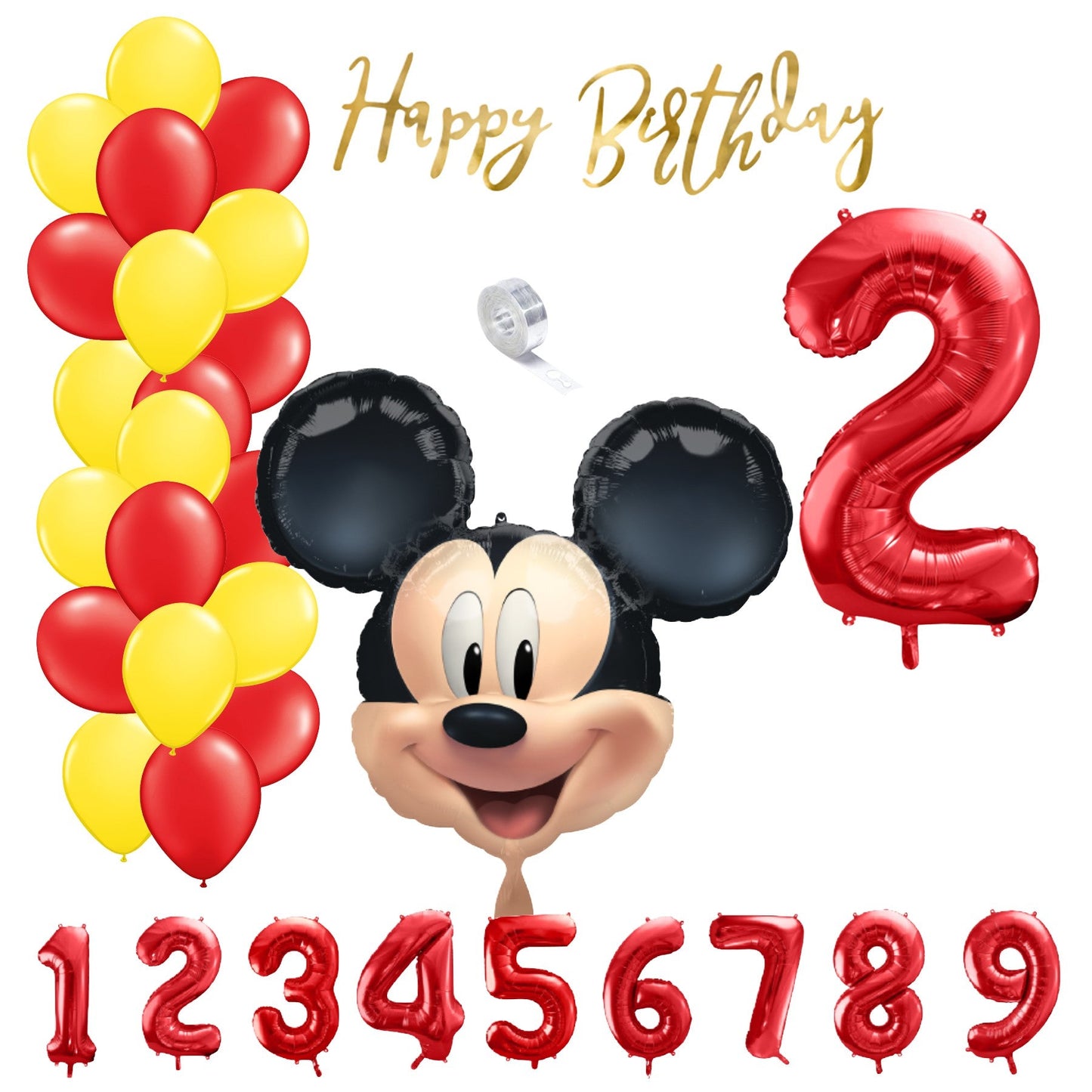 Partykarton "Mickey Mouse" 29 Teile - Party im Karton