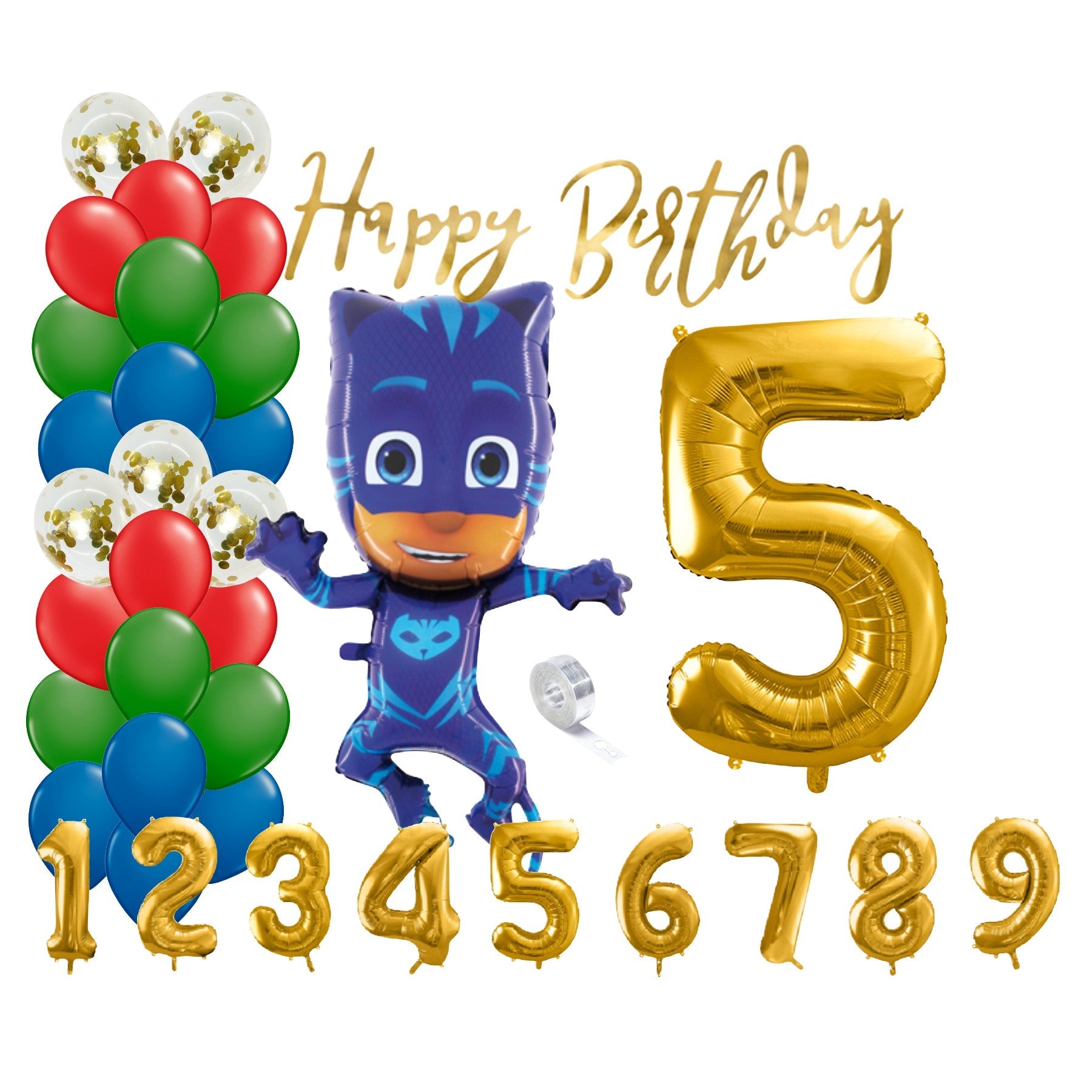 Partykarton "PJ Masks Pyjamahelden" 29 Teile - Party im Karton