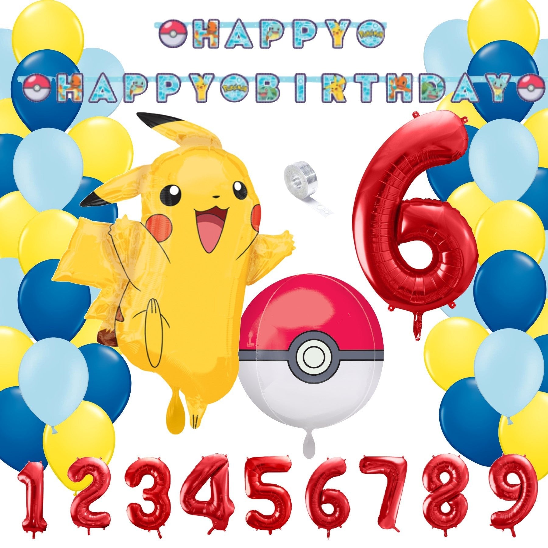 Partykarton "Pokemon" 55 Teile - Party im Karton