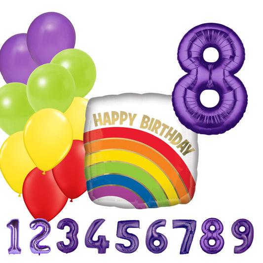 Partykarton "Regenbogen" 12 Teile - Party im Karton