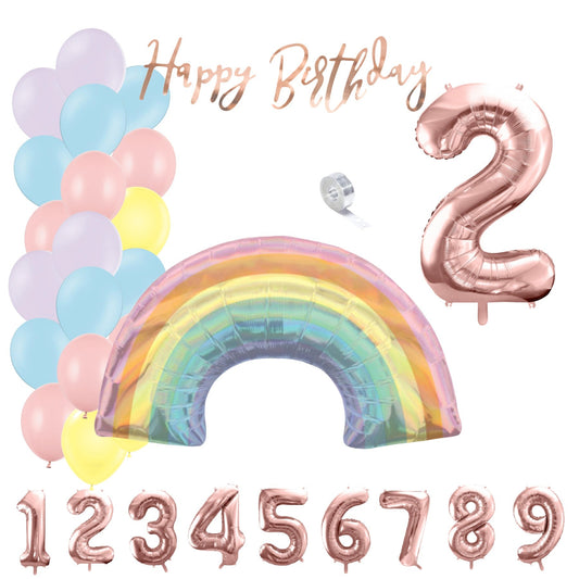 Partykarton "Regenbogen" 29 Teile - Party im Karton