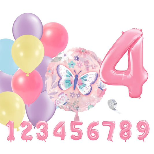 Partykarton "Schmetterling Pastell" 12 Teile - Party im Karton