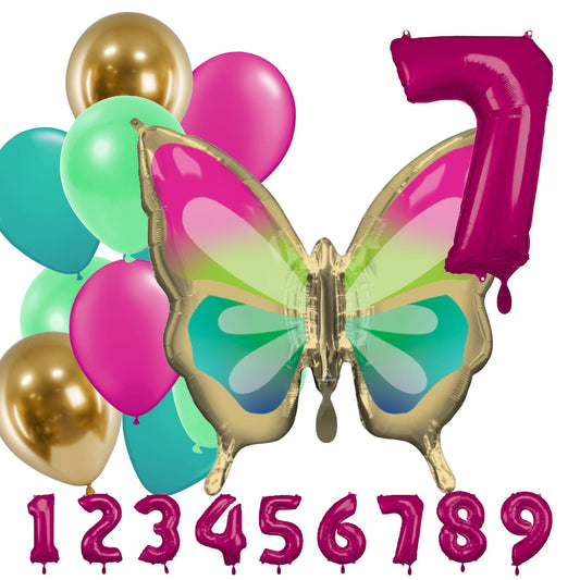 Partykarton "Tropischer Schmetterling" 12 Teile - Party im Karton