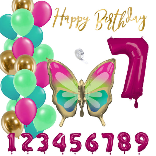 Partykarton "Tropischer Schmetterling" 29 Teile - Party im Karton