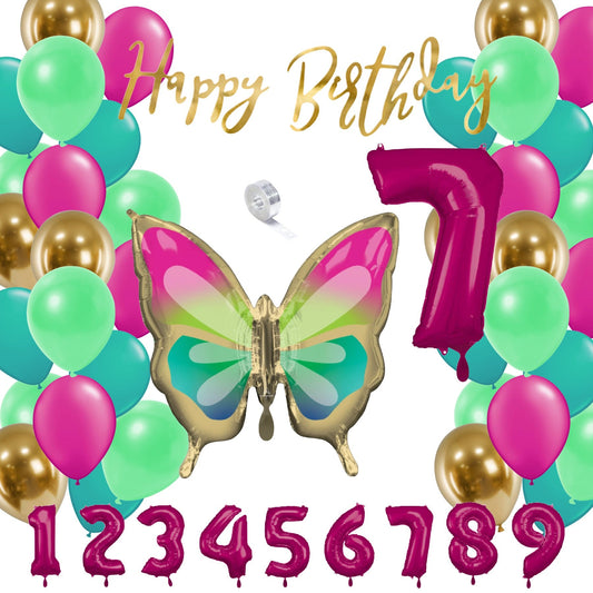 Partykarton "Tropischer Schmetterling" 54 Teile - Party im Karton