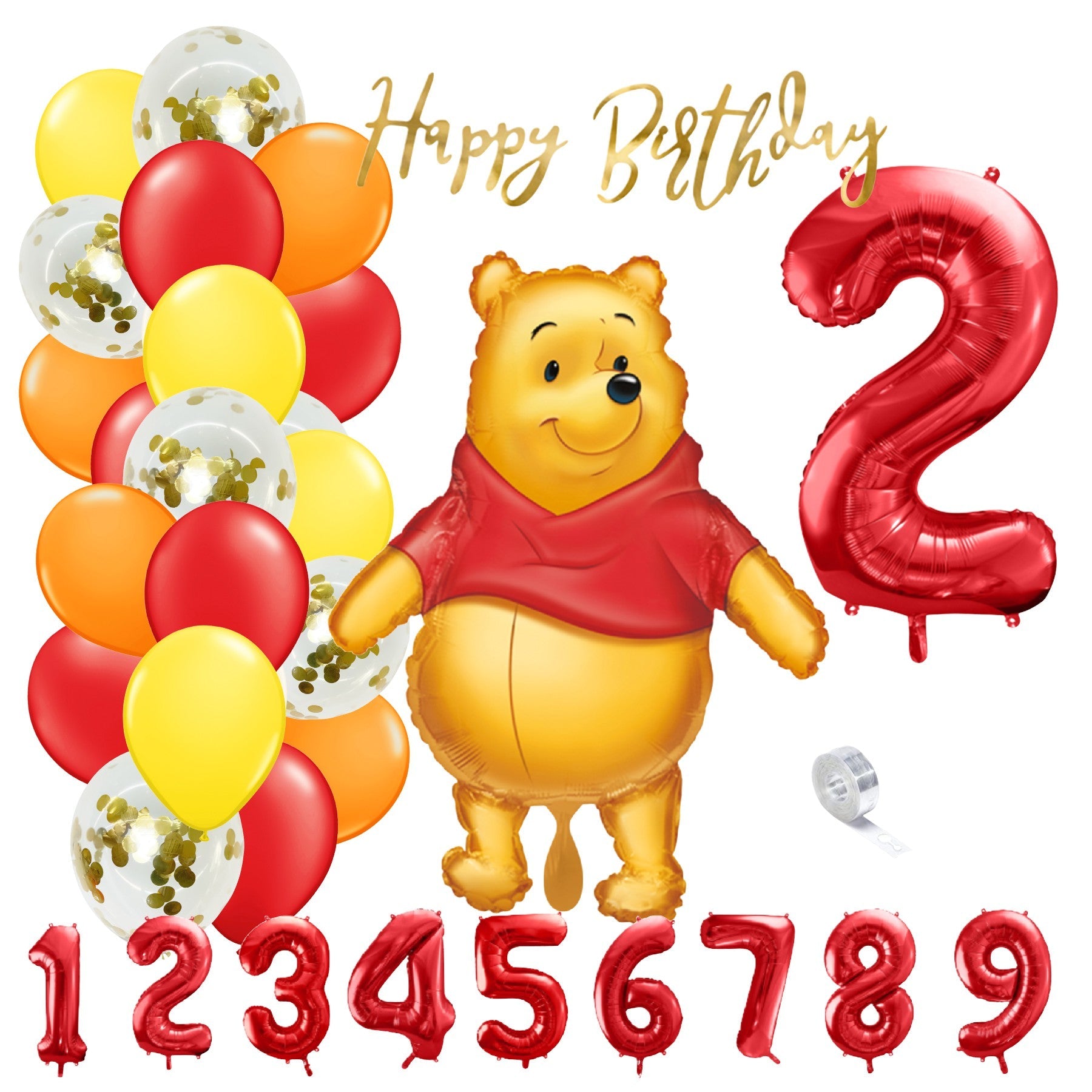 Partykarton "Winnie Pooh" 29 Teile - Party im Karton