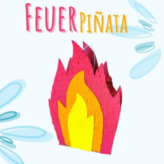Personalisierbare Piñata "Feuer" - Party im Karton