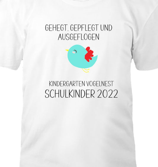 Personalisierbares T-Shirt für Kindergarten Abgänger - freie Motivwahl - Party im Karton