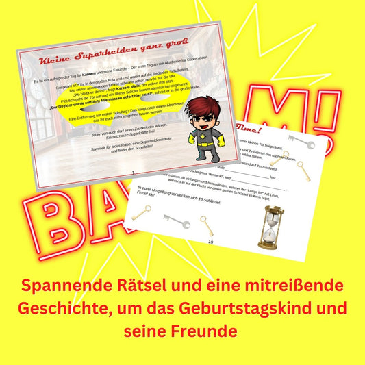 Schatzsuche: Kleine Superhelden ganz groß - Party im Karton