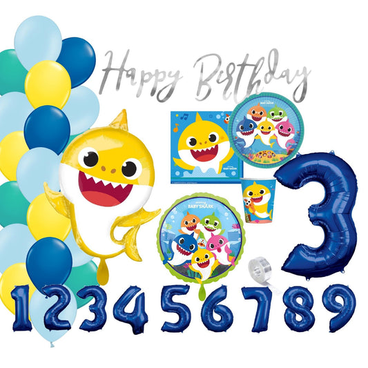 Sorglos Partykarton "Baby Hai" 62 Teile - Party im Karton