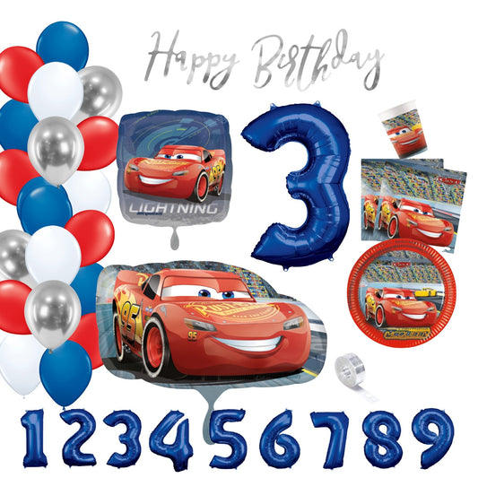 Sorglos Partykarton "Cars" 66 Teile - Party im Karton